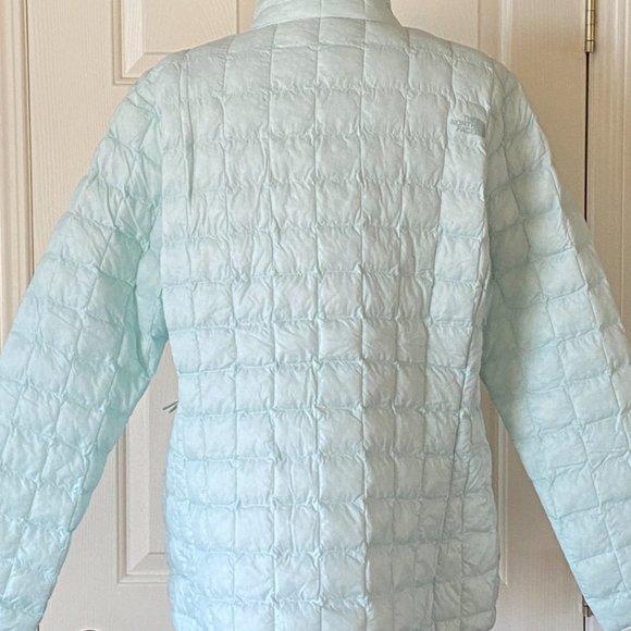 The North Face Eco Slim Fit Thermoball Full Zip Puffer Jacket Skylight Blue XXL - Picture 2 of 5